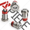 APIELE 16mm 12V Momentary Speaker Horn Push Button Toggle Switch