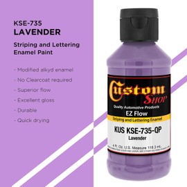 Custom Shop KSE735-QP Lavender - EZ Flow Pinstripe & Lettering Enamel Paint - 4 Ounce
