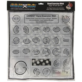 Cando - 10-0875 Web Hand Therapy Device, Latex-Free, 14" Diameter, Black: X-Heavy
