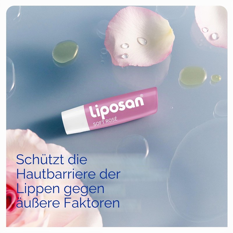 Liposan Soft Rosé (1 x 4.8 g), Lip Balm Pink,