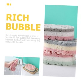 Housoutil 6pcs Bathroom Gadgets Exfoliating Shower Sponge Bathing Bubble Maker Back Scrubber Sponges Bathing Supplies Puff for Men Women