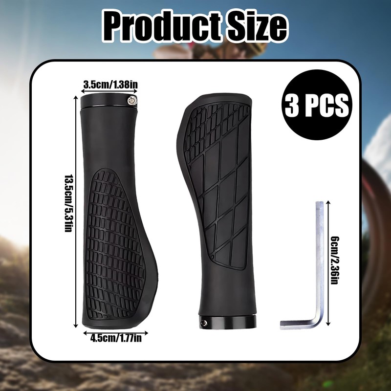 Handlebar Grips Bicycle, Ergonomic Bicycle Grips, Handlebar Grips for MTB