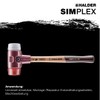 Halder 3036030" Simplex Soft-Face TPE-Mid/Plastic Mallet, Multi-Colour, 30 mm