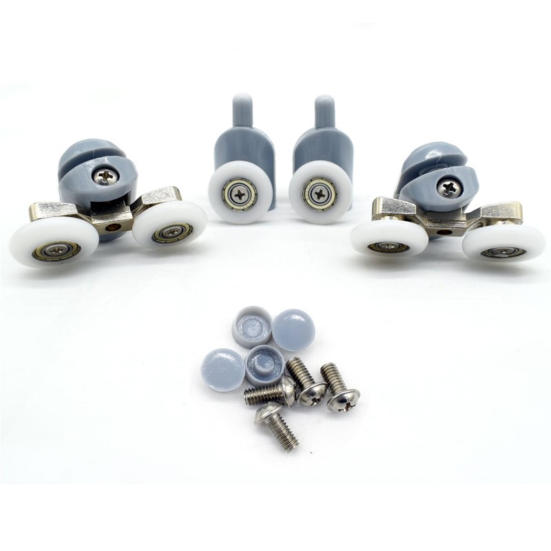 8 Pcs Top/Bottom Shower Door ROLLERS/Runners/Pulleys/Wheels bathroom Replacement Parts 22mm