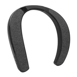 Sarini Portable Bluetooth Neckband Speaker Wireless Surround Sound with Microphone for Sports Outdoor Activities Theatre Stereo Audio for Music and Calls