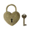 PATIKIL 2.4 Inch Love Locks Heart Padlock with Key Set,
