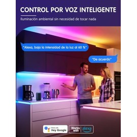 32M Tiras LED WiFi 5050 RGB Compatible con Alexa Luces LED Exterior Control