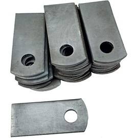 Steel Weld Tab, 1" W, 2-3/8" H 3/8" Hole, 1/8" Thickness, Qty 25
