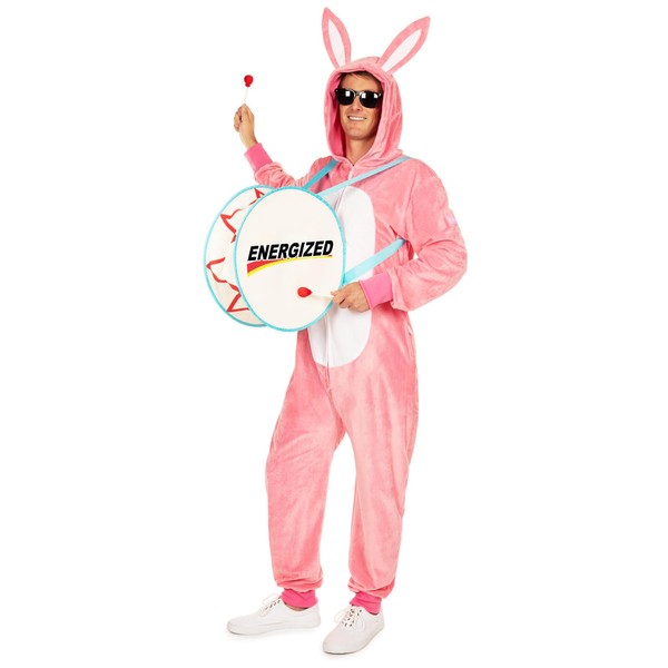 Tipsy Elves Men's Halloween Pink Energetic Bunny Costume Size X-Large