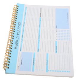 OSALADI Weekly Planner Notebook Spiral Binding Undated Pages for Flexible Planning for Office and Home Use Task Categorization Prioritization Efficient Life Management Journal