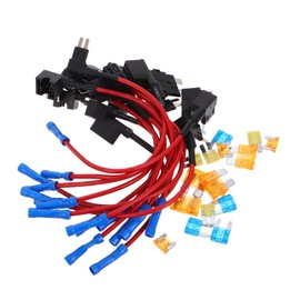 ULTECHNOVO 16pcs Mini Fuse Tap Automotive Fuse Holder Assortment Kit Plastic Easy Installation