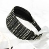 Burnaby Wide Black Sequence Point Hairband Wide Headband / 버나비