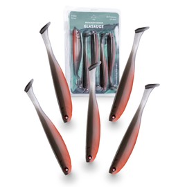 Zanderfang - Rubber fish for zander and perch flavoured with fish aroma - UV activity - set of 5 - rubber fish in roach decoration