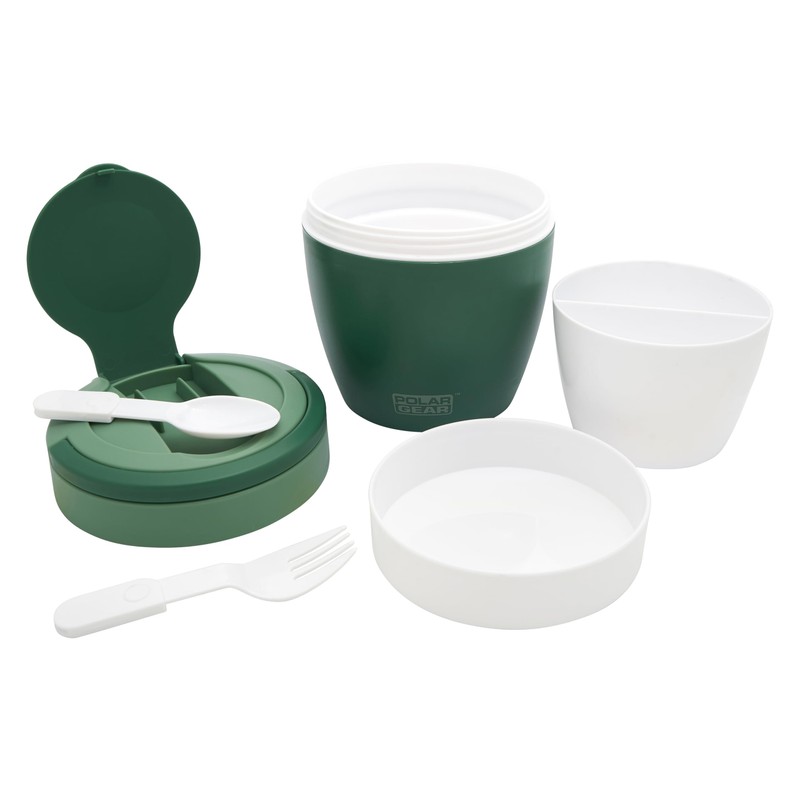 Polar Gear Microwavable Food Containers with Fold Away Cutlery, Polypropylene,