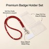 Fashion Sparkle Crystal Rhinestone Neck Lanyard,Bling Badge Holder with 2PCS