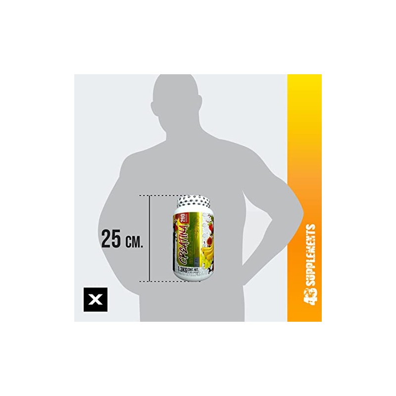 43 SUPPLEMENTS CREATINA 1.3KG SABOR PONCHE DE FRUTAS, KIWI Y