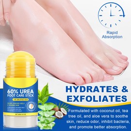 ZEAOWSNZ 60% Urea Foot Cream Stick, Moisturizes and Hydrates the Dry Skin, Fast Absorbing & Gentle Exfoliation, Foot Cream Moisturizer for Dry Cracked Feet, Knees, Elbows, Hands