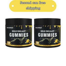 Newrish Pure Shilajit Gummies - Organic Manuka Honey - Boost Energy and Stamina - Men's Energy Supplement - Sports and Fitness - 30 Gummies - 100% Natural:_2 cans
