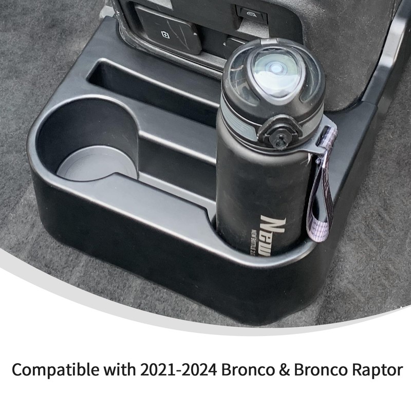 Linskip Rear Seat Cup Holder + Chargering Slot Organizer Compatible