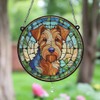 Welsh Terrier Stained Glass Effect Suncatcher Gift for Dog Lovers