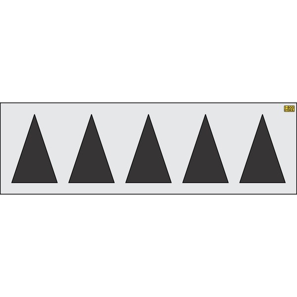 18" Seattle DOT Triangle Shark Teeth Highway Stencil - 1/16"