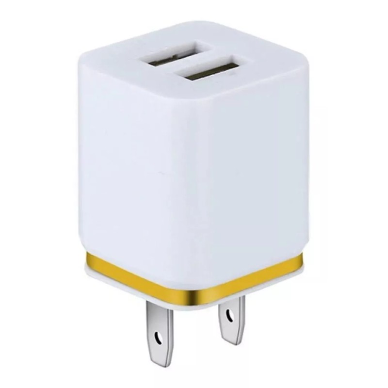 Maíz Adaptador Cubo Cargador 2.1a, 2 Puertos Usb Paq 5