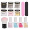 Nail Dipping Powder Set Nail Art Powder Top Base Coat