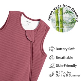 BubblePanda Rayon Made from Bamboo Sleep Sack 18-24 Months 0.5 Tog Supersoft Toddler Sleep Sack 2t Baby Wearable Blanket with 2-Way Zipper Breathable Lightweight Unisex Sleeping Bag for Babies