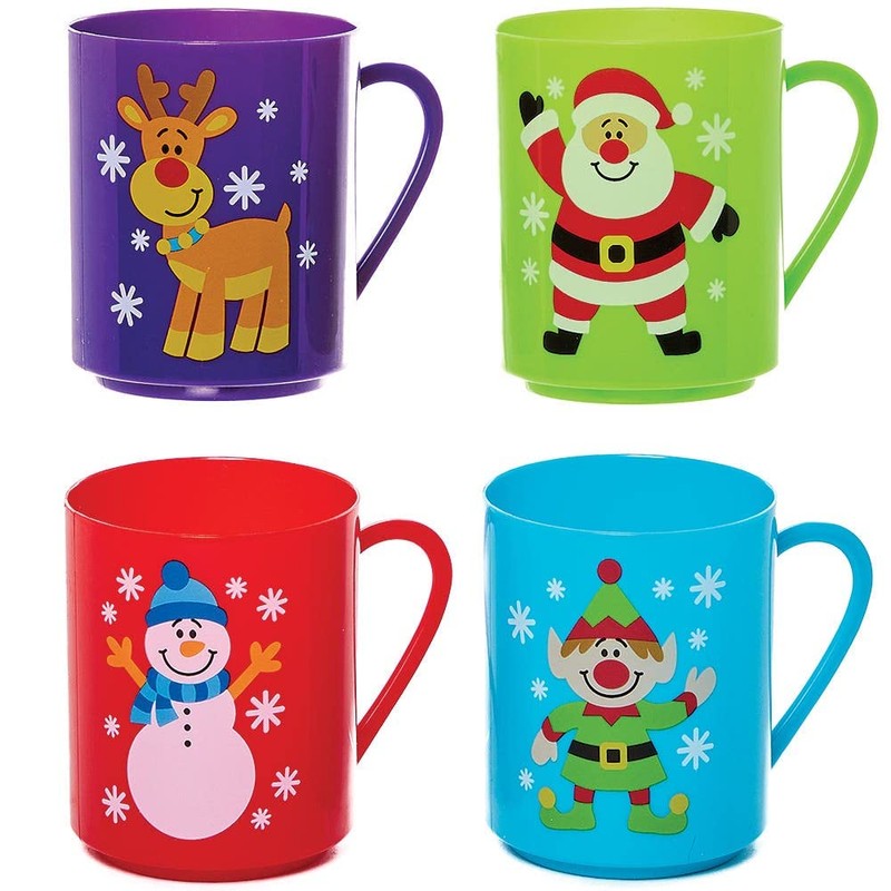 Baker Ross FX398 Tazza di Natale in Plastica - Confezione