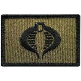 GI Joe Cobra Embroidered Morale Patch  - 2PC Bundle  -3.0 X 2.0 HOOK