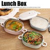 01 Portable Stainless Steel Insulated Thermal Lunch Box, 2 Layer,