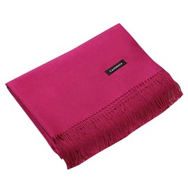 Foresters Women/Girls 100% Pure Cashmere Lightweight Woolen Scarf/Shawl, Unisex Cold Weather Stole/Wrap, Comes in Beautiful Gift Box_Coral