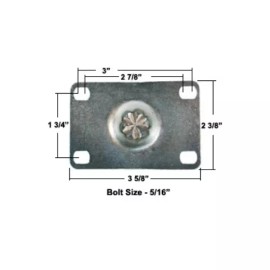 Caster HQ 3" LOW PROFILE PLATE CASTER - POLYOLEFIN WHEEL | 03PO30IB3606YZ
