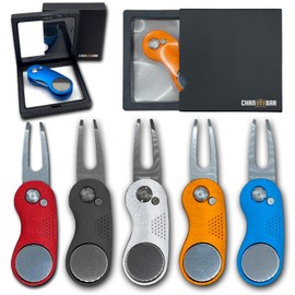 CHAnBAR Golf Green Fork with Magnetic Marker Foldable in Original Case (Gray)