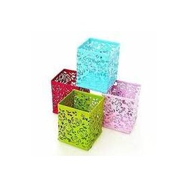RICOO Stiftehalter Schreibtisch, Stifteköcher, Stiftebox B003-Fx3, Schreibtisch Organizer, Metall Büro Organizer, Platzsparende Büro Organisation, Stiftebecher, Pen Holder, Fuchsia