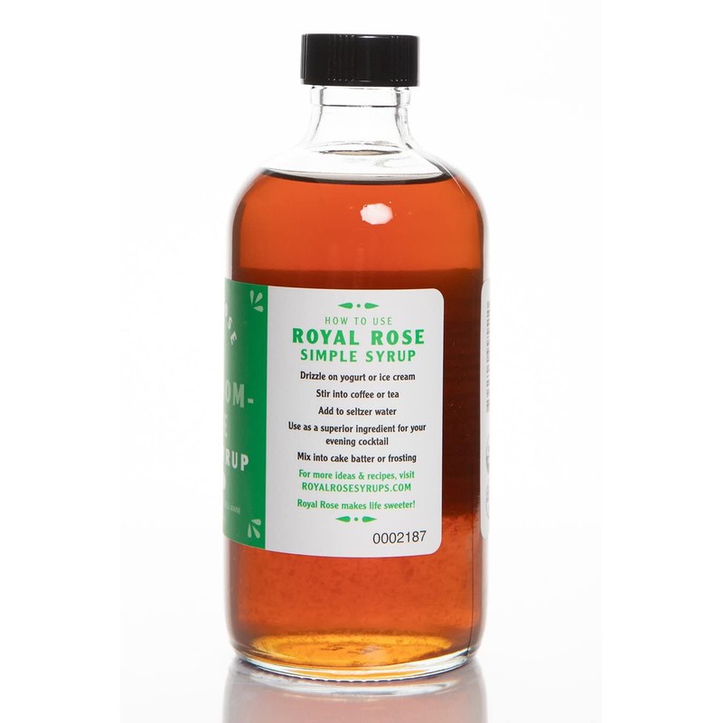 ROYAL ROSE Organic Cardamom Clove Simple Syrup, 8 OZ