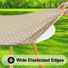 Smiry Round Picnic Tablecloth, Wipeable Flannel Backed Vinyl Tablecloths for