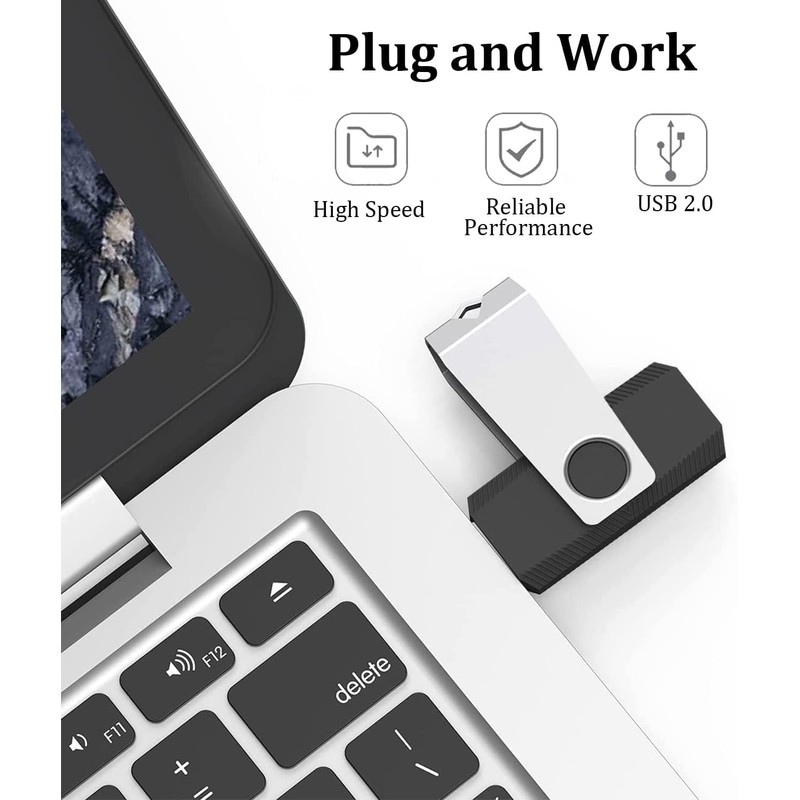 1GB USB 2.0 Flash Drive 2 Pack Wooolken Thumb Drives