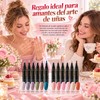 6 Piezas Pen Esmalte de Esmalte de Uñas, Rotuladores de