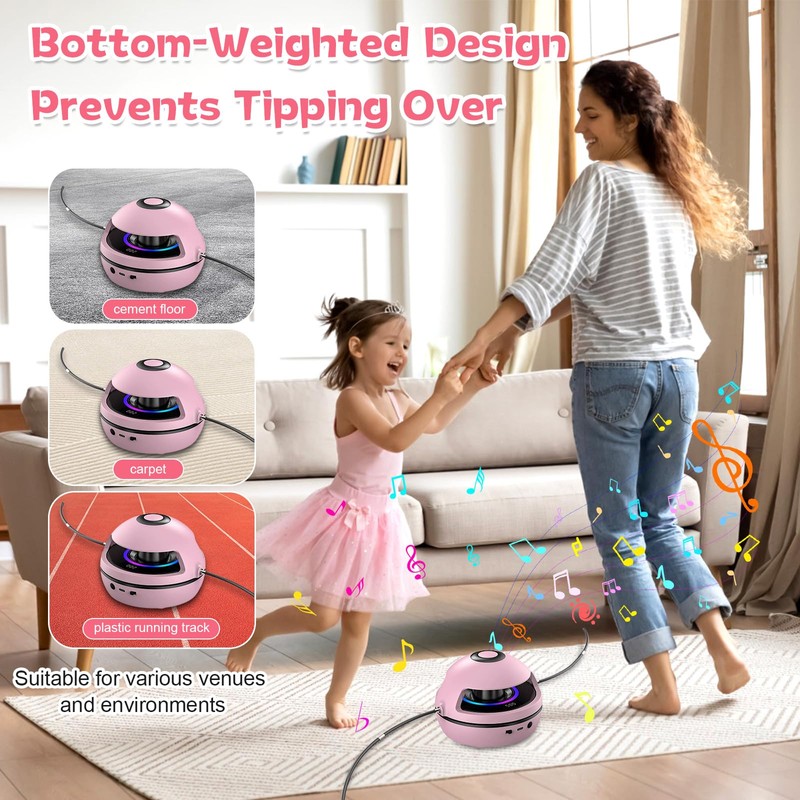 Music Jump Rope Machine, Wireless Skipping Rope with Counter for