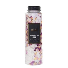 Nini Persian Beauty Herb Bath Salt Body Care | Organic Bath Salts Made with 100% Natural Salt, Oil, and Flowers | No Preservatives & Preservatives Free (Damask Rose)