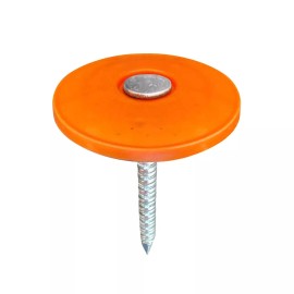 Sandbaggy 1" Plastic Cap Roofing Nails - Ring Shank, Electro Galvanized - 12 ga - 10,000