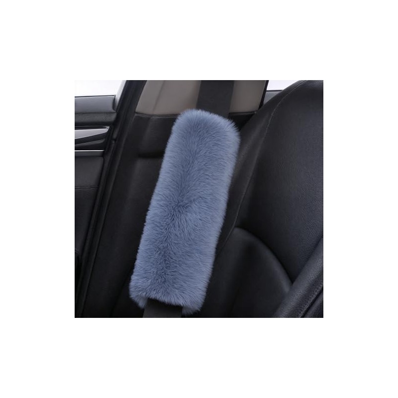 RHINORO Artificial Fur Safty Belt Seatbelt Cover, Furry Soft, Plush