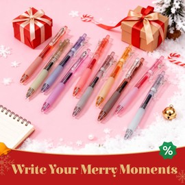 WRITECH Retractable Gel Pens Quick Dry Ink Pens 0.5mm Bullet Multicolor For Journaling, Drawing, Doodling, and Notetaking (Multicolor)