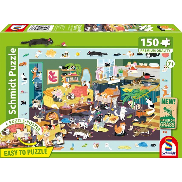 Schmidt Spiele 56533 Funny Cat Squeaky 150 Pieces Children's Puzzle
