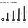 Tornillos M3 280PCS y Tuercas Hex de Acero de Aleaci?n