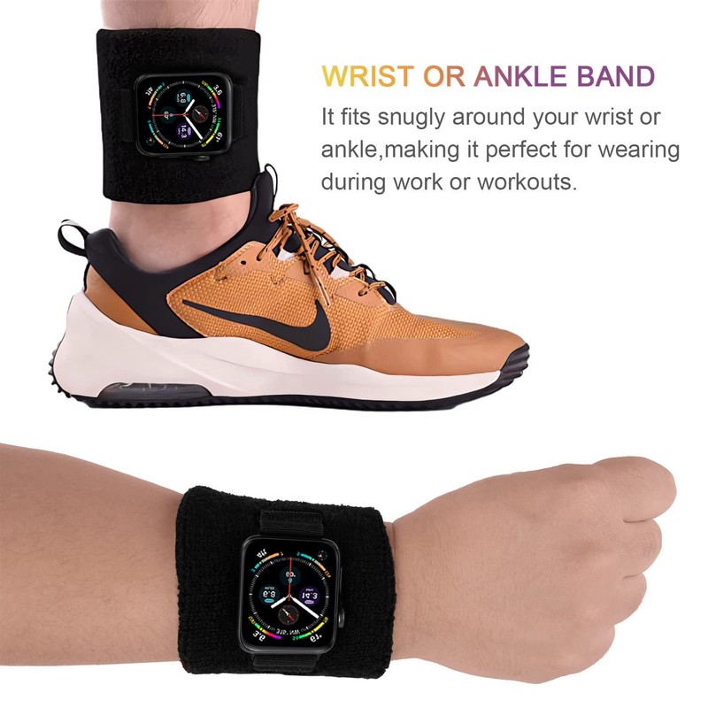 JEMACHE Unisex Sport Sweatband Wrist/Ankle Band Compatible with 49/46/45/44/42mm iWatch