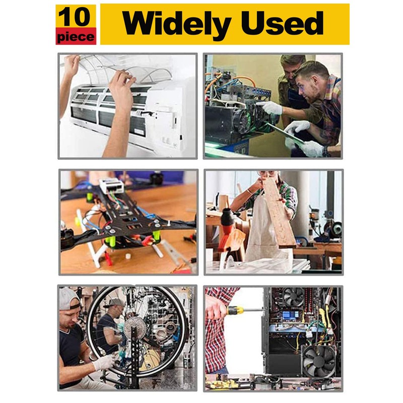 Rocaris 10 Pack Extra Long Phillips Screwdriver Bit Sets, 1/4