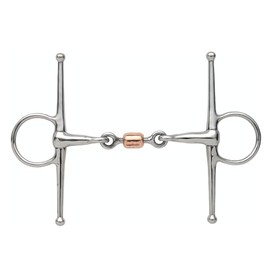 Full Cheek Snaffle Bit With Copper Peanut Stainless steel for Horse (5 Inchs)