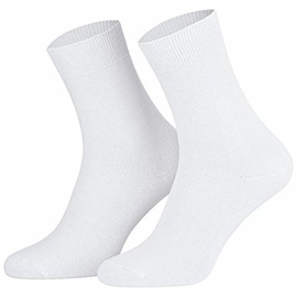 100% Cotton Women's Socks (10 Pairs) Blue Washable up to 30 °C, White